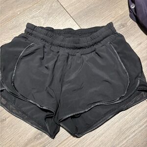 Lululemon Athletica Black Athletic Shorts Moisture-Wicking Performance